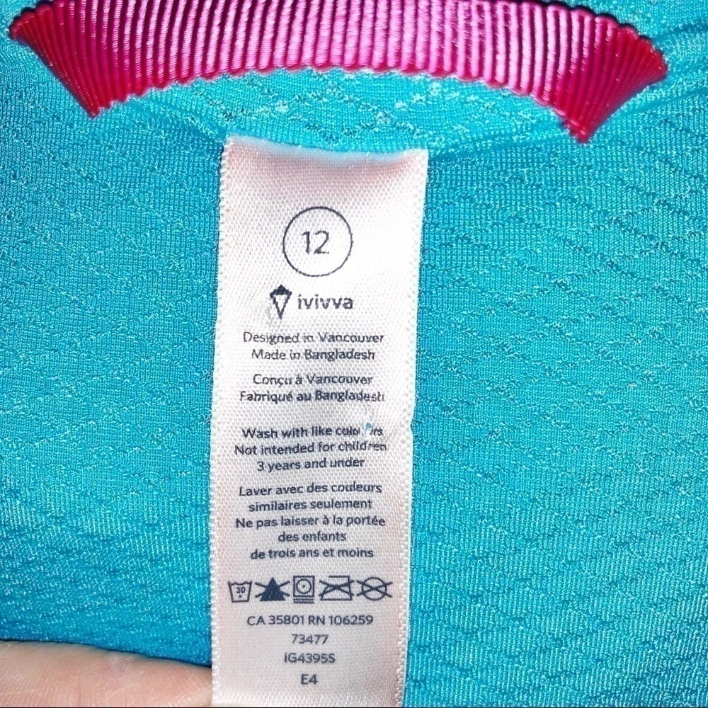Ivivva Blue Sprint Speed Jacket Size 12